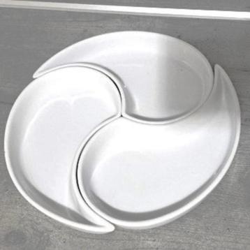 Menage bord 3-delig, op houten standaard borrel Antipastiera beschikbaar voor biedingen