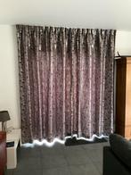 Gordijnen te koop - 2 maten oud rose/ grijs, Ophalen, Gebruikt, Grijs, 200 cm of meer