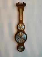 Vintage weerstation met klok, thermo-, hygro- en barometer, Ophalen of Verzenden
