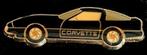 Corvette pin- zwart, Verzamelen, Speldjes, Pins en Buttons, Verzenden, Nieuw, Transport, Speldje of Pin