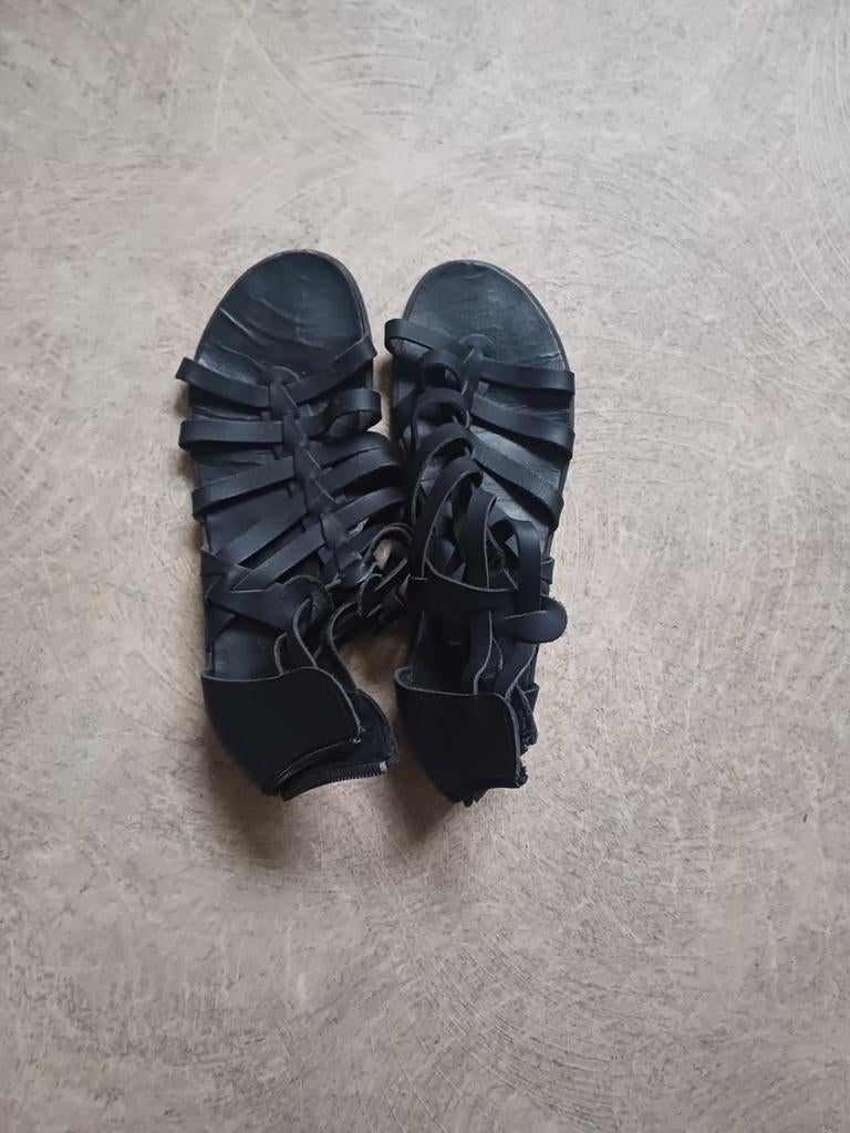 Zwarte Gladiator Sandalen, Zwart, Sandalen of Muiltjes, Ophalen of Verzenden, Onbekend