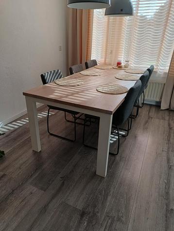 Eettaf met 8 stoelen (grijs) beschikbaar voor biedingen
