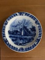 Delfts Blauw Bord met Molen, Ophalen of Verzenden