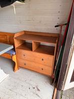 Houten commode met lades en planken, Gebruikt, Met lade(s), Grenenhout, 50 tot 75 cm