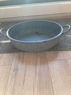 Vintage Emaille Schaal met Handvatten, Gebruikt, Minder dan 30 cm, Minder dan 60 cm, Rond