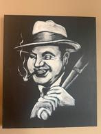 Schilderij Al Capone handgeschilderd 60x50, Ophalen of Verzenden