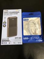 Donkerkleurige Remax powerbank 20000 mah 22.5 w, Ophalen of Verzenden, Nieuw, Remax
