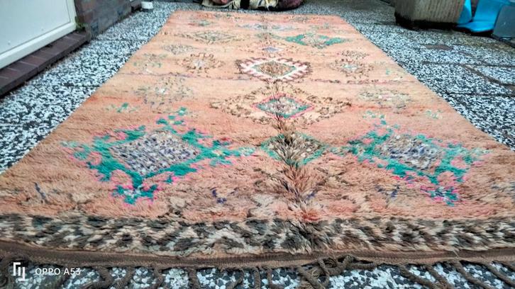 Handgeknoopt Berber kleden wol, Huis en Inrichting, Stoffering | Tapijten en Kleden, Zo goed als nieuw, 200 cm of meer, 200 cm of meer