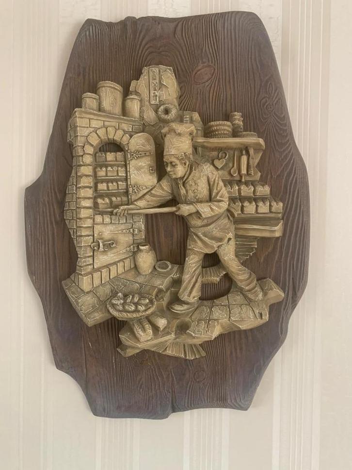 wanddecoratie van broodbakker bij zijn oven, Huis en Inrichting, Woonaccessoires | Wanddecoraties, Ophalen of Verzenden