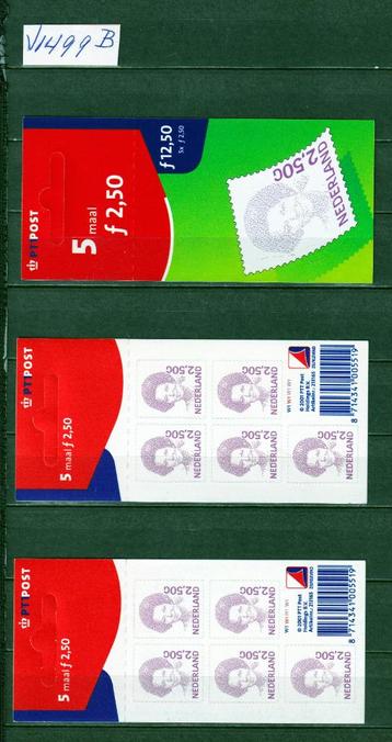 3 Automaatboekjes V1499b, Postfris, Postzegels
