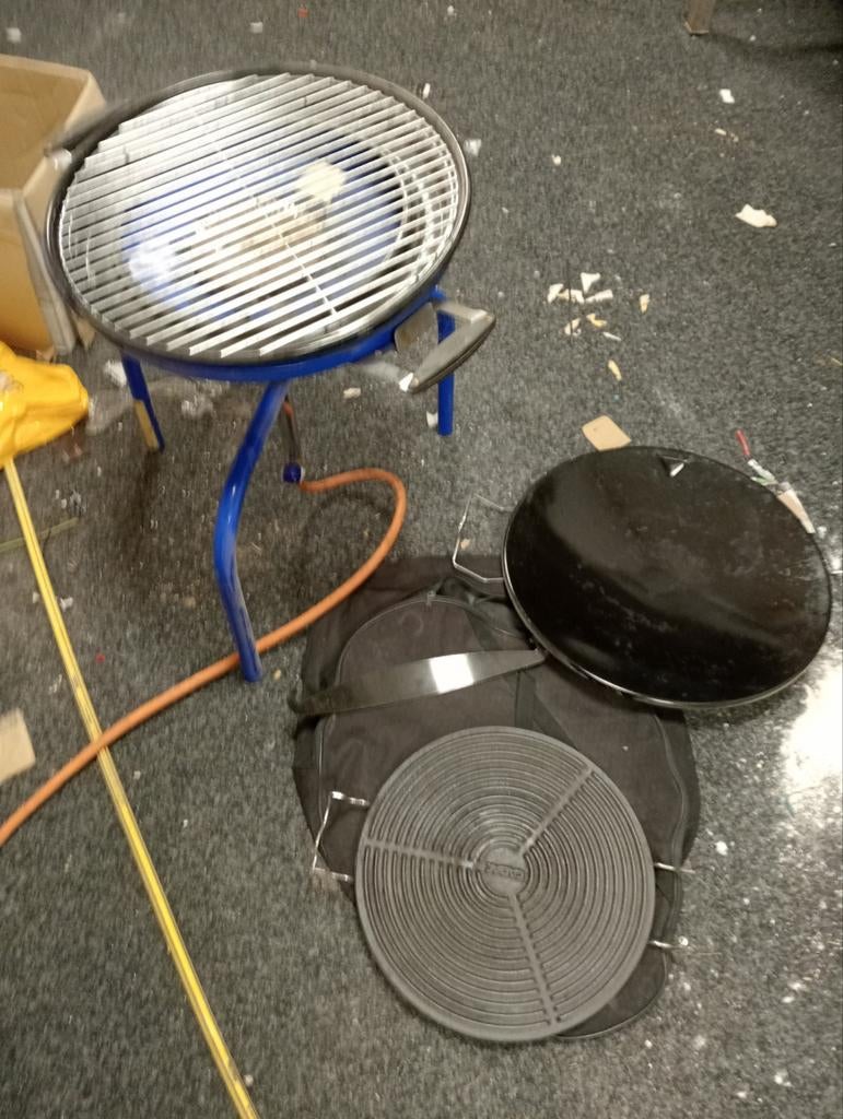 Schotelbraai de Luxe met Deksel, Caravans en Kamperen, Ophalen of Verzenden, Gebruikt