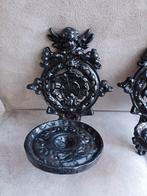 Oude gietijzeren wand kandelaars/kaars plateau, Antiek en Kunst, Ophalen