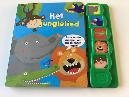 Geluidboek, boek Het junglelied tekst en diergeluiden, Boeken, Kinderboeken | Baby's en Peuters, Gelezen, Ophalen of Verzenden