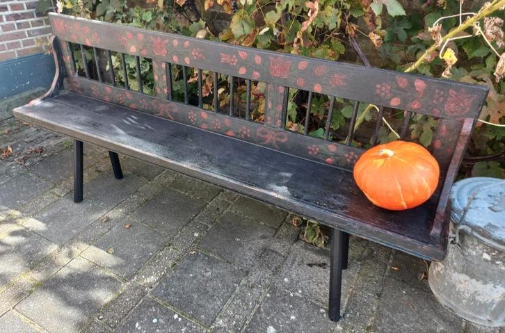 Antiek houten hongaarse bank (1e), Antiek en Kunst, Antiek | Meubels | Stoelen en Banken, Ophalen