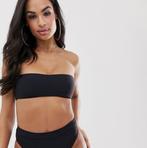 Miss G stringbikini bandeau set zwart 38, Verzenden, Nieuw, Zwart, Bikini