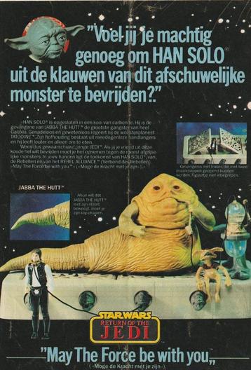Retro reclame 1983 Star Wars Return Jedi Jabba the Hutt beschikbaar voor biedingen