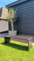 Stalen tafel - sidetable, Huis en Inrichting, Ophalen, Minder dan 50 cm, Gebruikt, 100 tot 150 cm