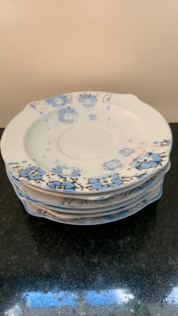 6 Vintage Dutches Hand painted KoekCake Bordjes puntgaaf beschikbaar voor biedingen