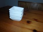 Witte bakjes / schaaltjes 6x, Ophalen of Verzenden, Zo goed als nieuw, Aardewerk, Schaal of Schalen