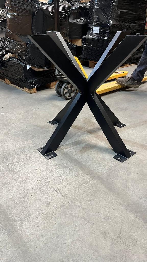 Kruispoot - Tafelpoot - X poot - Matrix poot - Metalen poot, Huis en Inrichting, Tafels | Eettafels, Gebruikt, 50 tot 100 cm, 50 tot 100 cm
