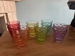 Set van 12 gekleurde waterglazen, Huis en Inrichting, Keuken | Servies, Glas of Glazen, Ophalen of Verzenden, Effen, Glas