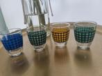 4 retro vintage borrelglaasje kleine glaasjes, Ophalen of Verzenden, Huis en Inrichting