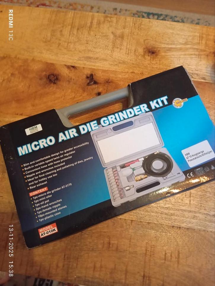 HBM Micro Air Die Grinder Kit AT-010K, Doe-het-zelf en Verbouw, Gereedschap | Overige machines, Nieuw, Ophalen of Verzenden