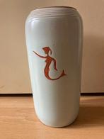 Vintage vaas zeemeermin - hoogte 23 cm - grijs, Antiek en Kunst, Antiek | Keramiek en Aardewerk, Ophalen of Verzenden