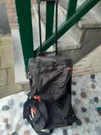 Koffer, zwart, Trolly, Kipsta, op twee stevige wielen., Uitschuifbare handgreep, Gebruikt, Hard kunststof, Minder dan 35 cm