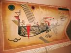 Kunst moderne wandtapijt (Wassily Kandinsky) Van puur zijde, 100 tot 150 cm, Crème, Zo goed als nieuw, Rechthoekig