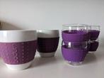2 Bodum bekers, 6 Bodum espresso glaasjes, siliconen hoes, Overige materialen, Overige typen, Ophalen of Verzenden, Zo goed als nieuw
