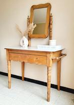 Prachtige vintage franse style beautytafel met marmer blad!, Ophalen, 50 tot 100 cm, Zo goed als nieuw, Minder dan 100 cm