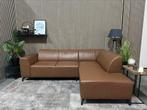 “GRATIS LEVERING” Mooie cognac hoekbank! 240x185, 125 tot 150 cm, Cognac, kunstleder,zgan, heerlijke zit, Hoekbank, Ophalen of Verzenden