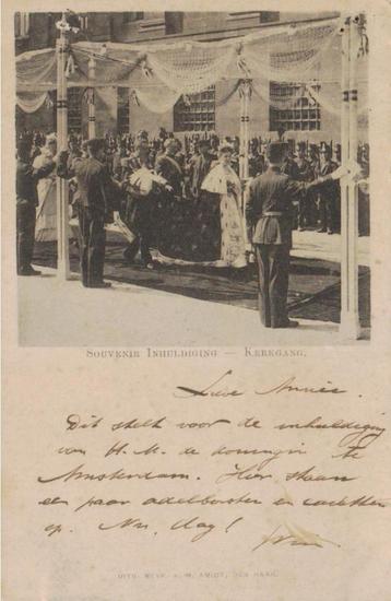 1.2138 1899 Amsterdam Souvenir Inhuldiging Kerkgang