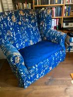 Leuke blauwe loveseat of bankje voor 2, Ophalen, Gebruikt, 75 tot 100 cm, 100 tot 125 cm