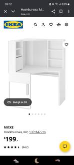 Micke hoekbureau ikea, Huis en Inrichting, Bureaus, Ophalen, Gebruikt, Bureau