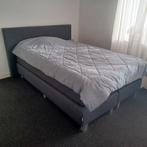 Grijze Boxspring 1,40x2,00, Ophalen, 140 cm, Zo goed als nieuw, Twijfelaar
