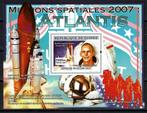 guinee 2007  pf blok ruimtevaart space shuttle atlantis, Postzegels en Munten, Ophalen of Verzenden, Postfris, Overige thema's