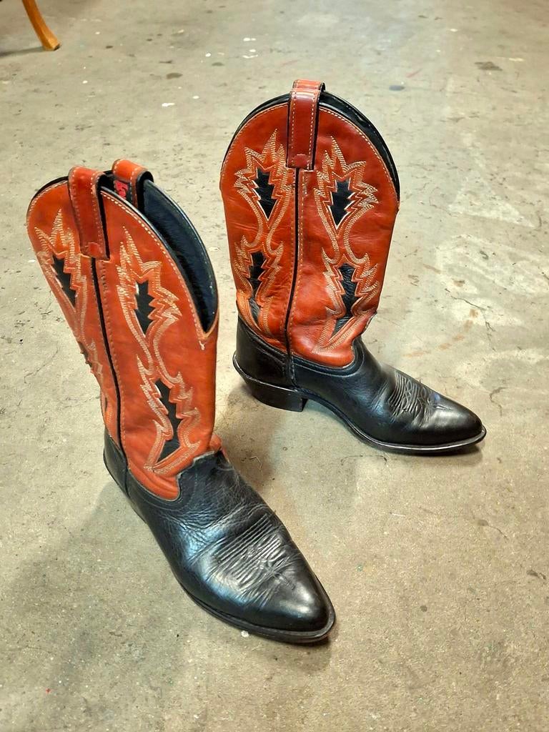 Vintage Cowboy Laarzen - Maat 38, Ophalen of Verzenden, Gedragen, Zwart