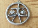 Zilveren Weegschaal Sterrenbeeld Hanger, Ophalen of Verzenden, Gebruikt, Zilver, Kruis of Symbool