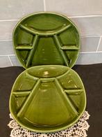Vintage fonduebord groen (181025), Huis en Inrichting, Keuken | Servies, Ophalen of Verzenden, Overige stijlen, Kop(pen) en/of Schotel(s)