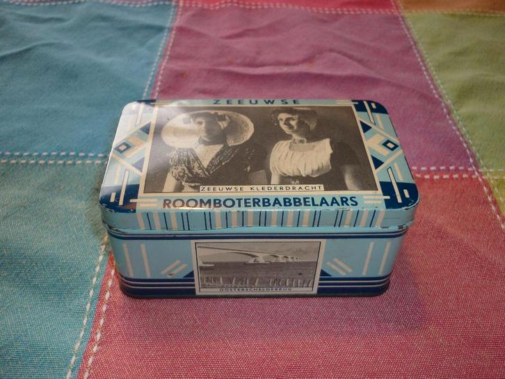 Nostalgische Zeeuws roomboter babbelaarsblik in goede staat, Verzamelen, Blikken, Gebruikt, Overige, Overige merken, Ophalen of Verzenden