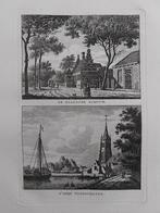 131-132 / Haagsche Schouw bij Leiden en Voorschoten Bulthuis, Antiek en Kunst, Kunst | Etsen en Gravures, Ophalen of Verzenden