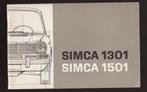 handleiding en 2 garantieboekjes Simca 1301 / 1501, Ophalen of Verzenden