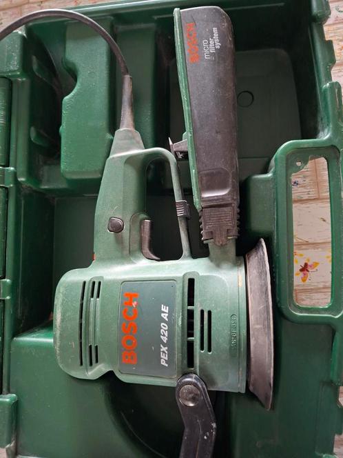 Bosch PEX 420 AE, Doe-het-zelf en Verbouw, Gereedschap | Schuurmachines, Zo goed als nieuw, Vlakschuurmachine, Minder dan 600 watt