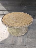 Ronde rotan (kunststof) tafel 80 cm, Ophalen, Zo goed als nieuw, Rond, Kunststof
