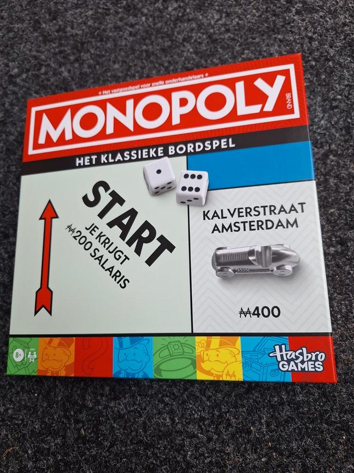 MONOPOLY ORIGINAL (NEDERLANDSE UITGAVE) (NIEUW!!), Hobby en Vrije tijd, Gezelschapsspellen | Overige, Zo goed als nieuw, Een of twee spelers