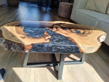 Salontafel epoxy & hout | handgemaakt | uniek design beschikbaar voor biedingen