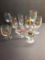 Verschillend bier glazen op voet oude merken, Ophalen of Verzenden, Zo goed als nieuw, Glas of Glazen, Overige merken