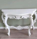 Prachtige witte sidetable, bijzettafel barok tafel, Huis en Inrichting, Tafels | Sidetables, Ophalen, 100 tot 150 cm, Zo goed als nieuw